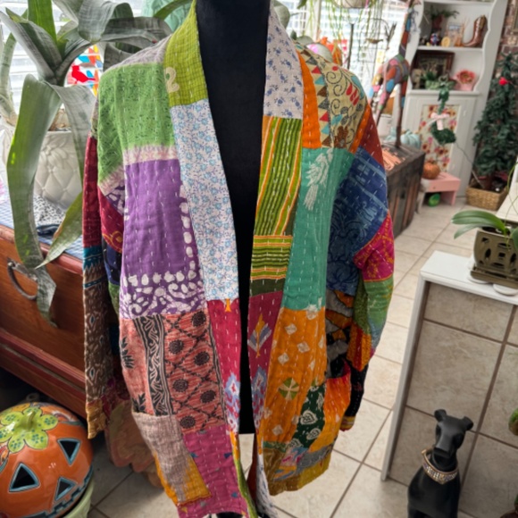 Custom Colorful Patchwork Jacket with large pockets - Picture 1 of 3
